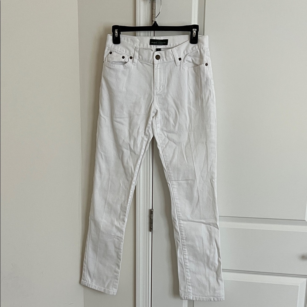 LRL Ralph Lauren Women’s  Modern Slim White Jeans